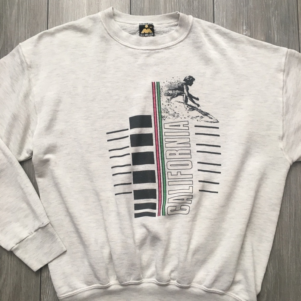Vintage HL Miller 90s Pullover Sweatshirt Surfer